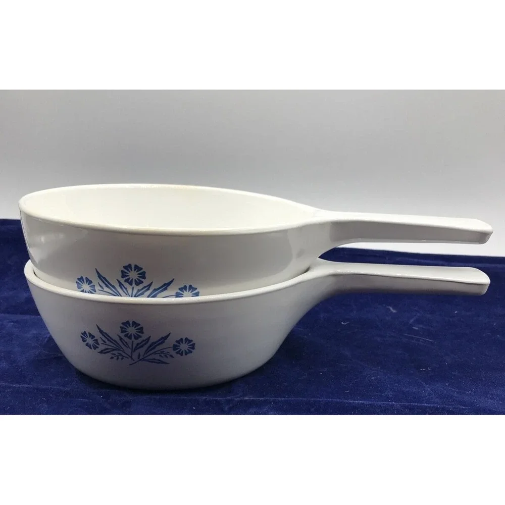 PYREX Corning cornflower 1 & 1.5-Qt SAUCEPAN Oven‎ Stovetop Micro Safe 2